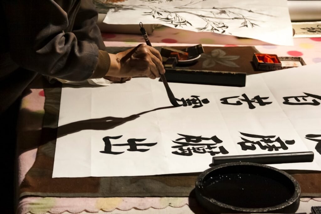 Photo chinese calligraphy